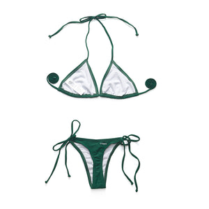 I-Glam Brazilian Thong Bottom String Bikini Emerald Green