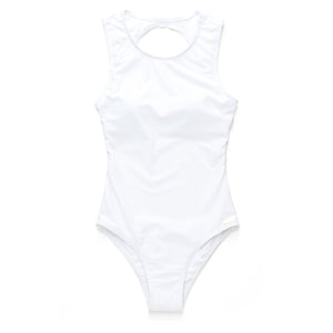 I-Glam One Piece Backless Swimsuit White