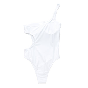 I-Glam Side Cut Out One Piece Swimsuit White